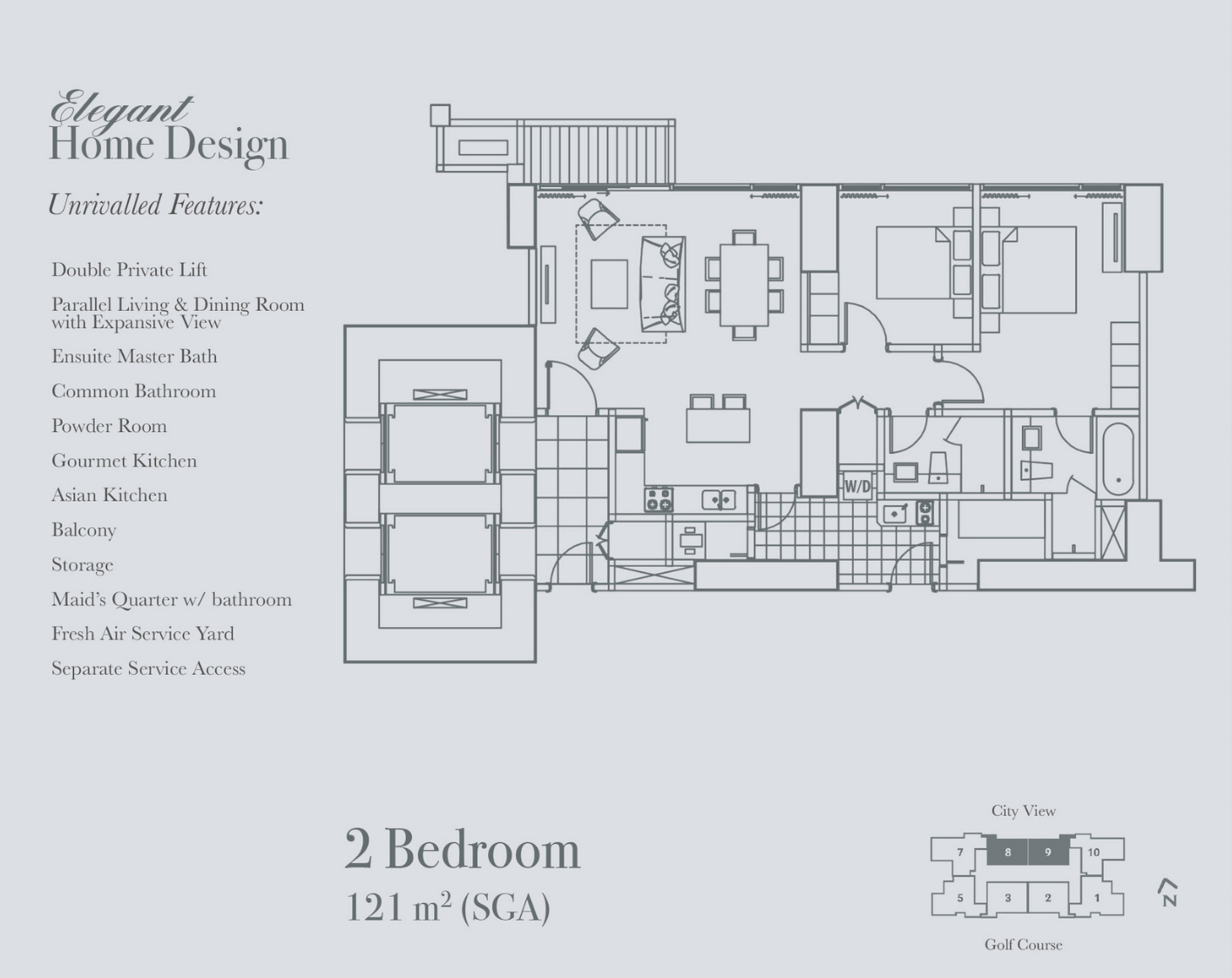 2 Bedroom floor plan