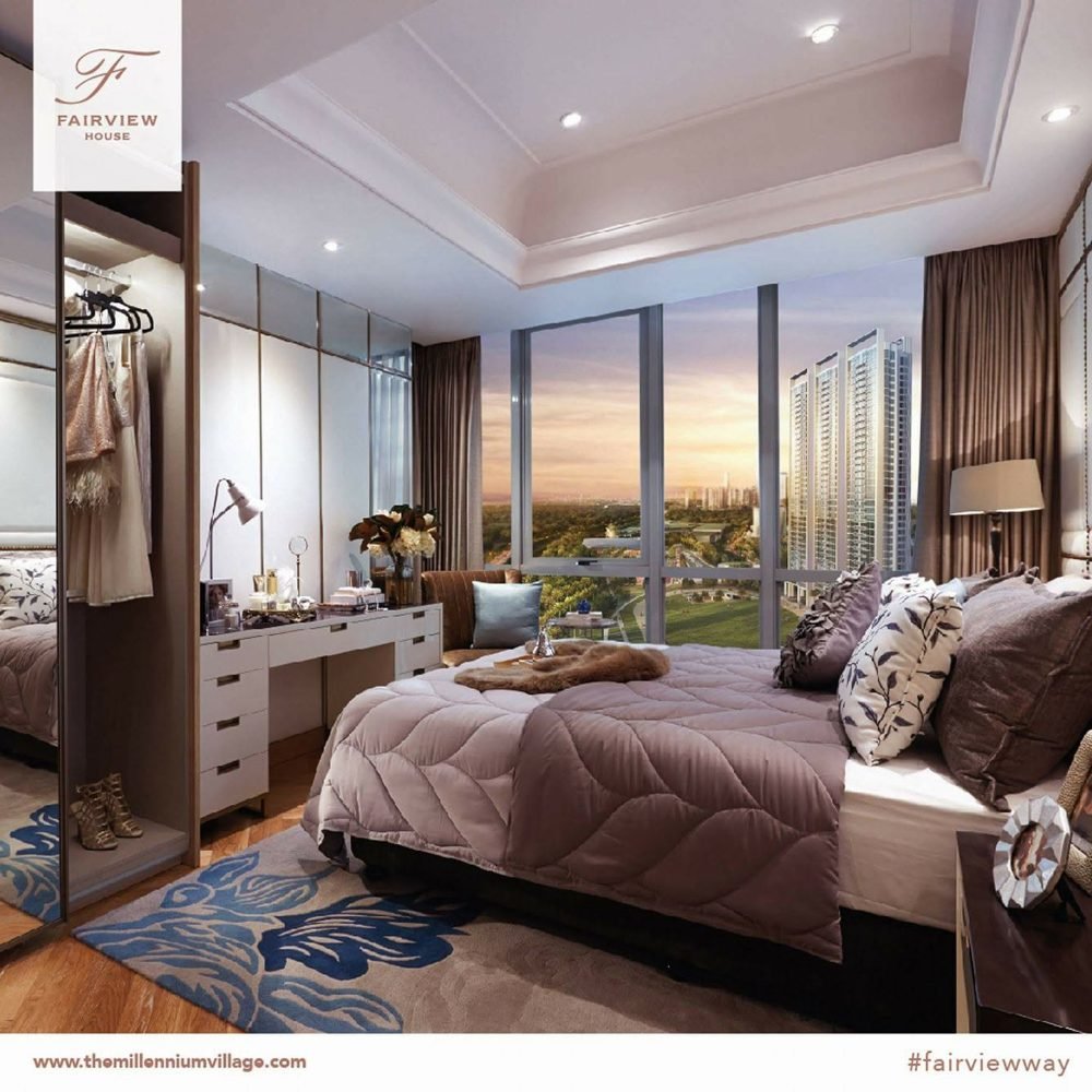 Fairview House — bedroom with park view